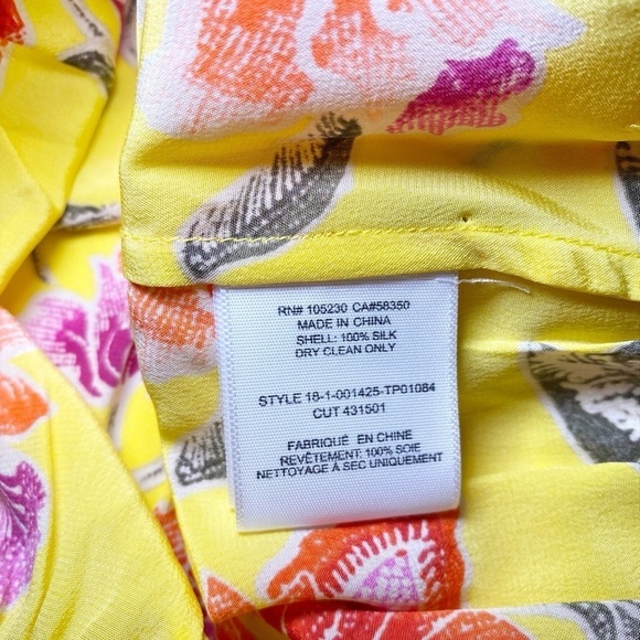 Joie Silk Off the Shoulder Yellow Floral Blouse - Picture 7 of 13